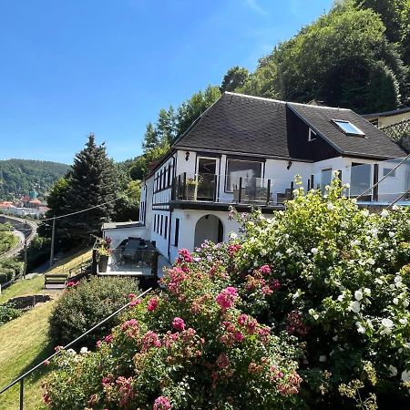Saechsische-Schweiz-Ferienhaus-Wohnung-2-Mit-Hervorragendem-Panoramablick-Ueber-Das-Elbtal Königstein an der Elbe Exteriör bild