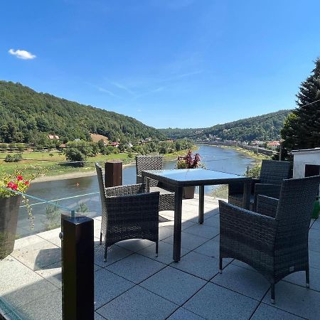 Saechsische-Schweiz-Ferienhaus-Wohnung-2-Mit-Hervorragendem-Panoramablick-Ueber-Das-Elbtal Königstein an der Elbe Exteriör bild