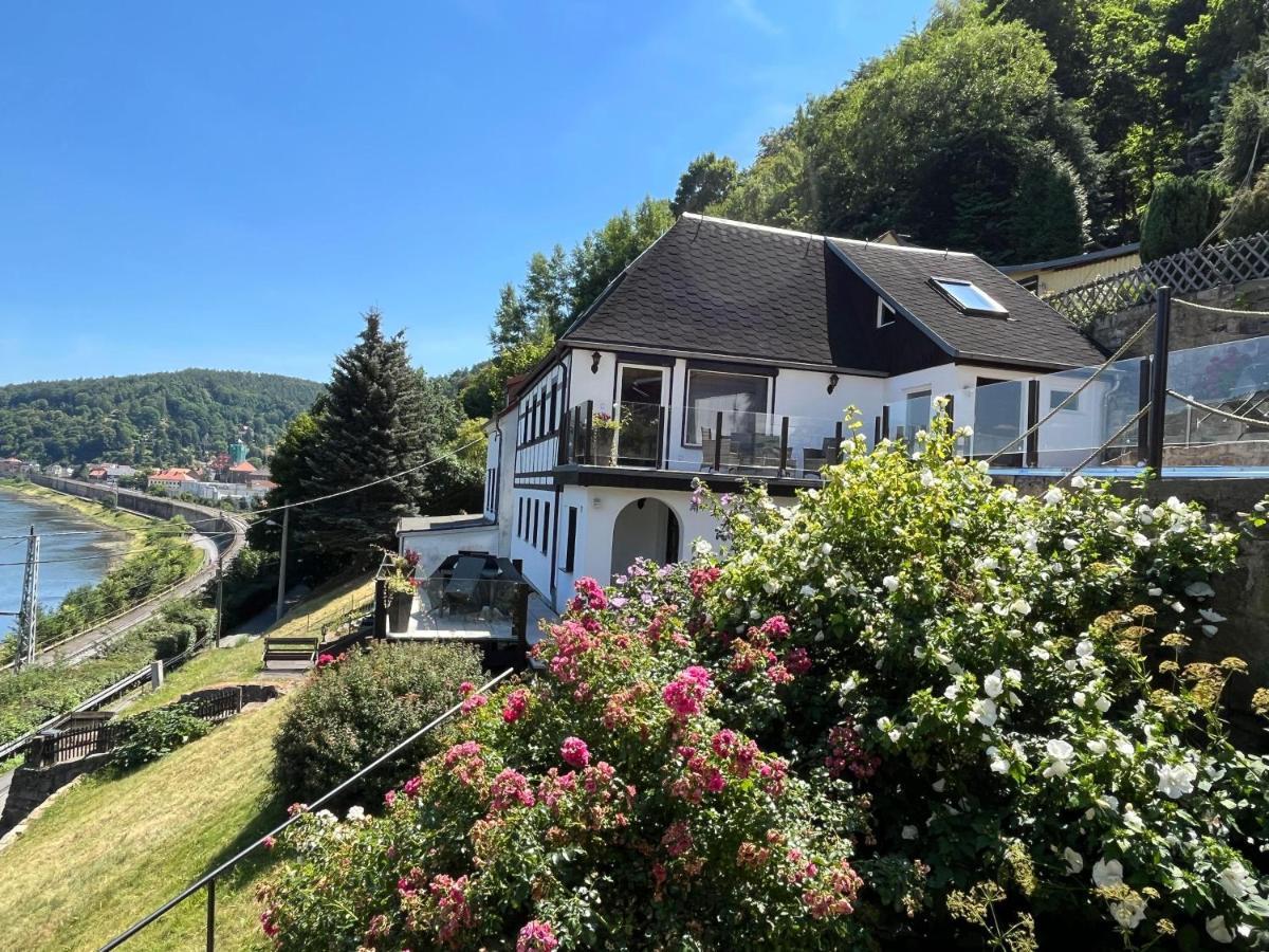 Saechsische-Schweiz-Ferienhaus-Wohnung-2-Mit-Hervorragendem-Panoramablick-Ueber-Das-Elbtal Königstein an der Elbe Exteriör bild